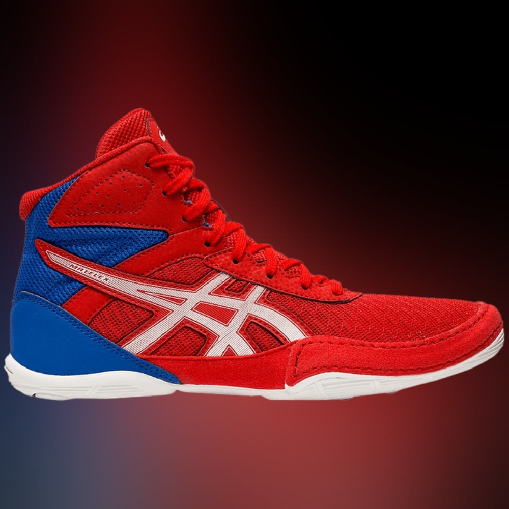 NWT Asics Matflex 6 Wrestling Shoe In Red/Blue